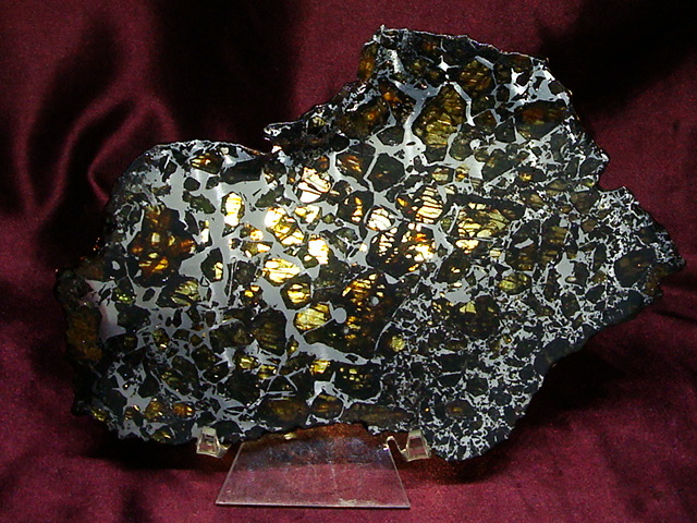 203.6 gram Admire Pallasite Meteorite Slice