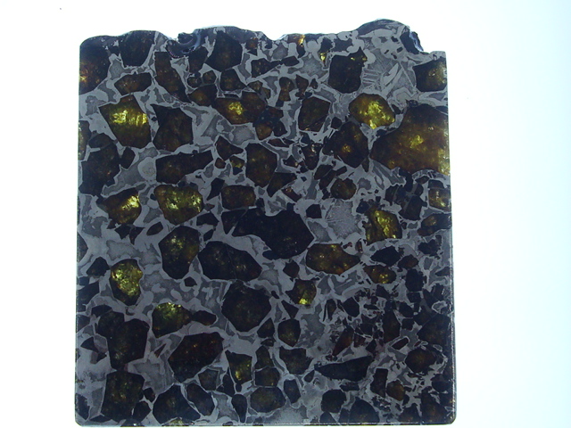Brahin Pallasite Meteorite Slice - 137.7 gms
