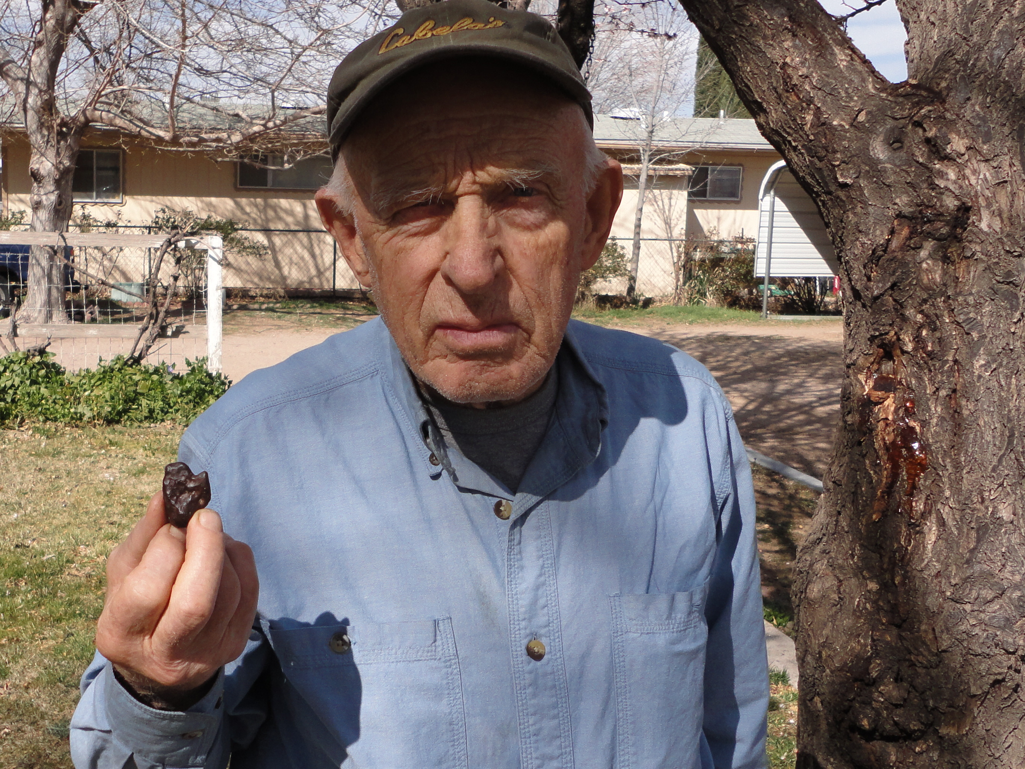 Larry with the 47.28 gram Franconia Iron