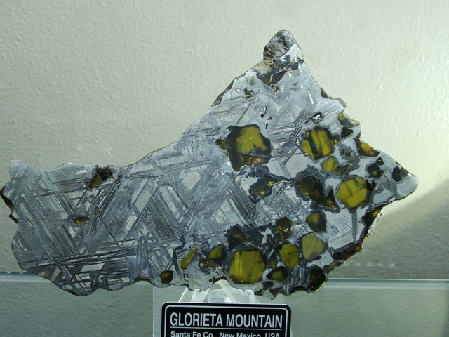 Glorieta Mountain Pallasite Meteorite Slice - 175.4 grams