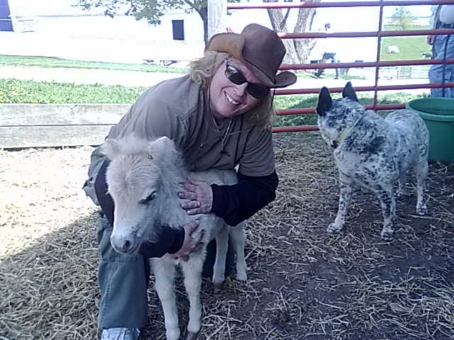 Me with a new miniature horse