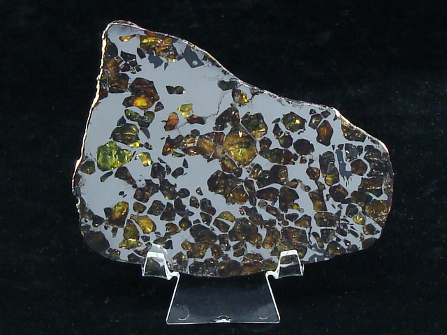 Seymchan Pallasite Meteorite Slice - 99.5 gms